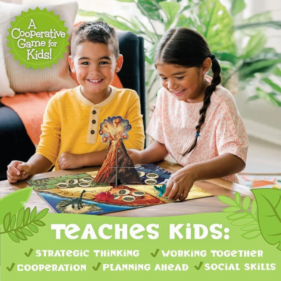 Peaceable Kingdom - Dinosaur Escape Cooperative Board Game for Kids