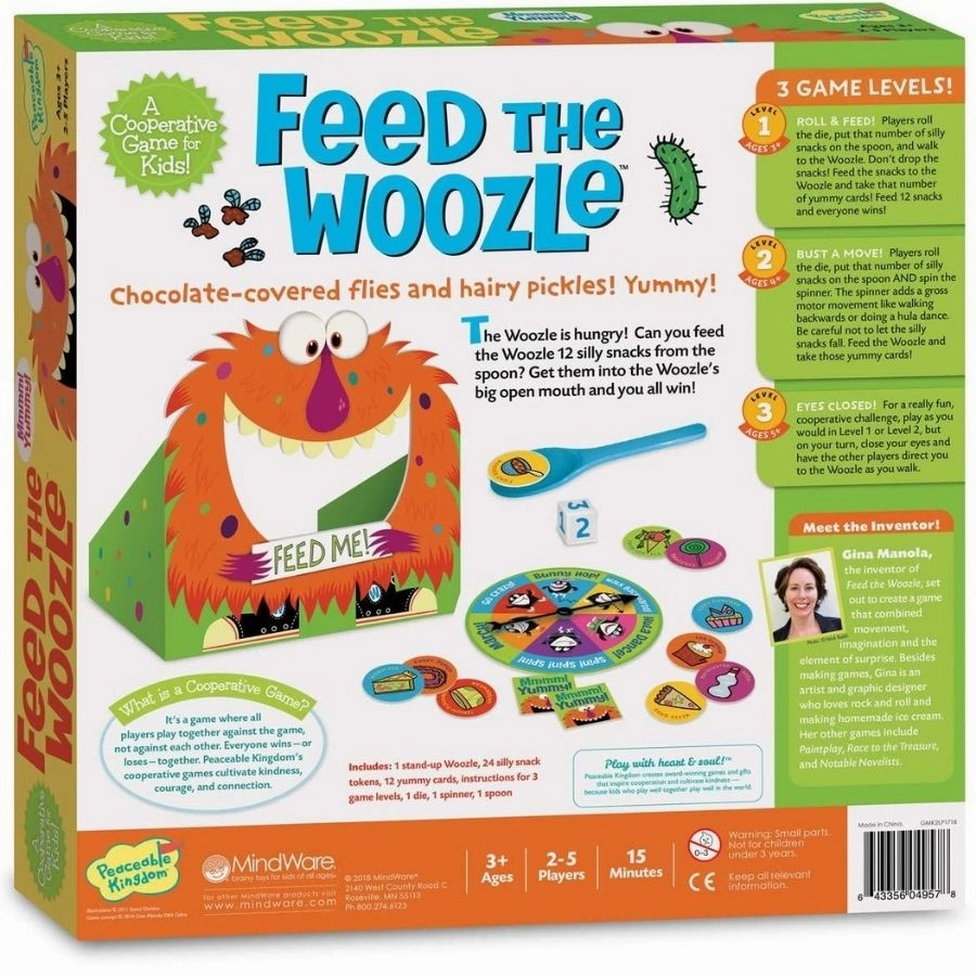 Peaceable Kingdom - Feed The Woozle Preschool Game