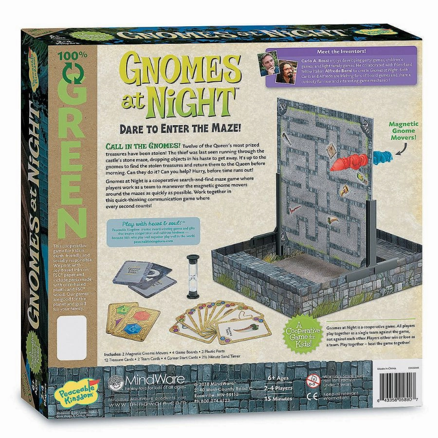Peaceable Kingdom - Gnomes at Knight Cooperative Board Game for Kids