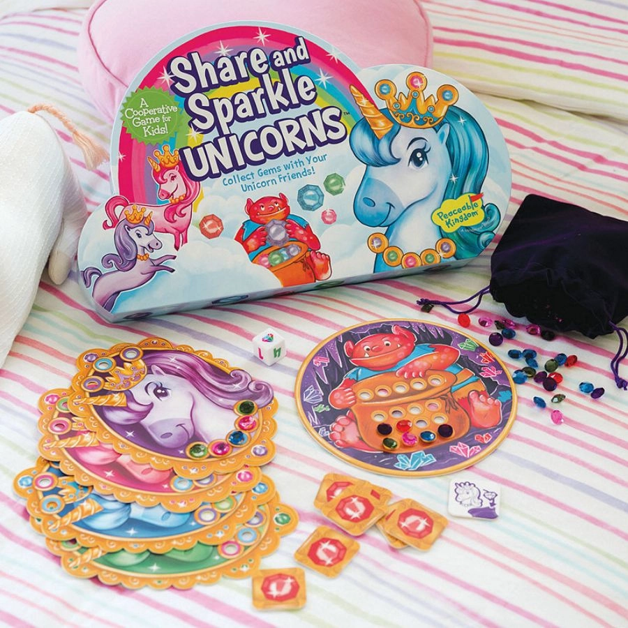 Peaceable Kingdom - Share and Sparkle Unicorns Cooperative Game