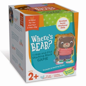 Peaceable Kingdom - Where's Bear: The Hide-and-Find Stacking Block Game for Toddlers