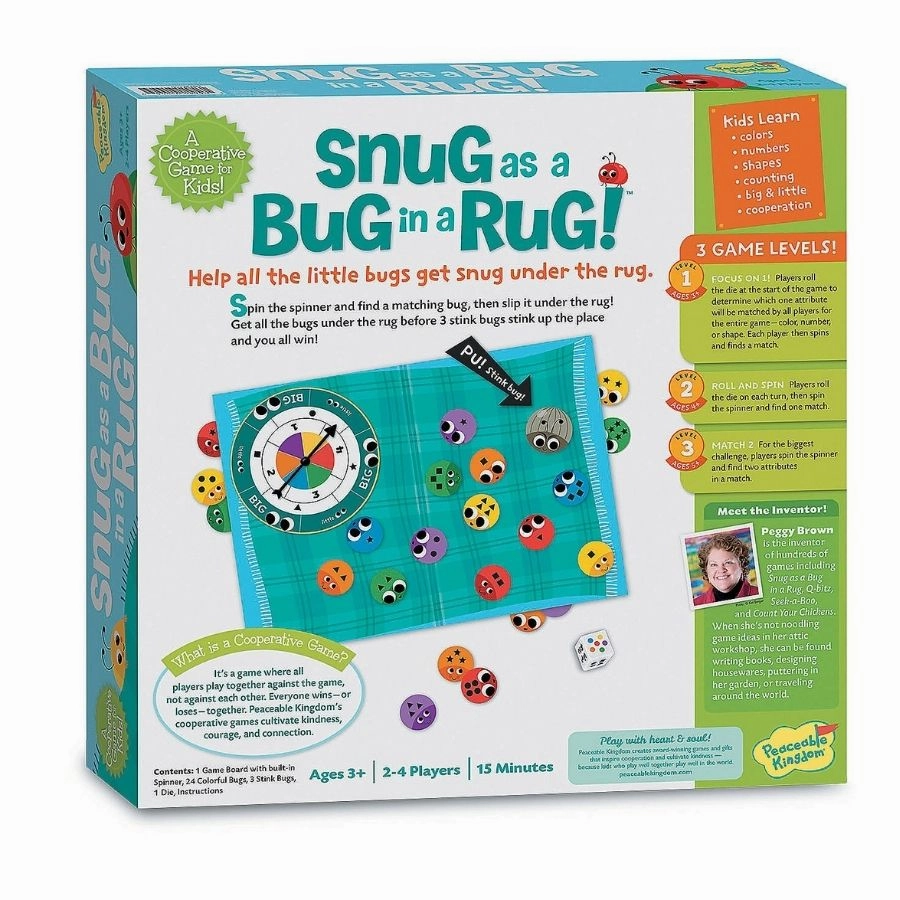 Peaceable Kingdom Game  Snug as a Bug In A Rug Preschool Game