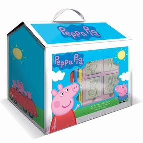 Peppa Pig House Colouring and Stamp Set