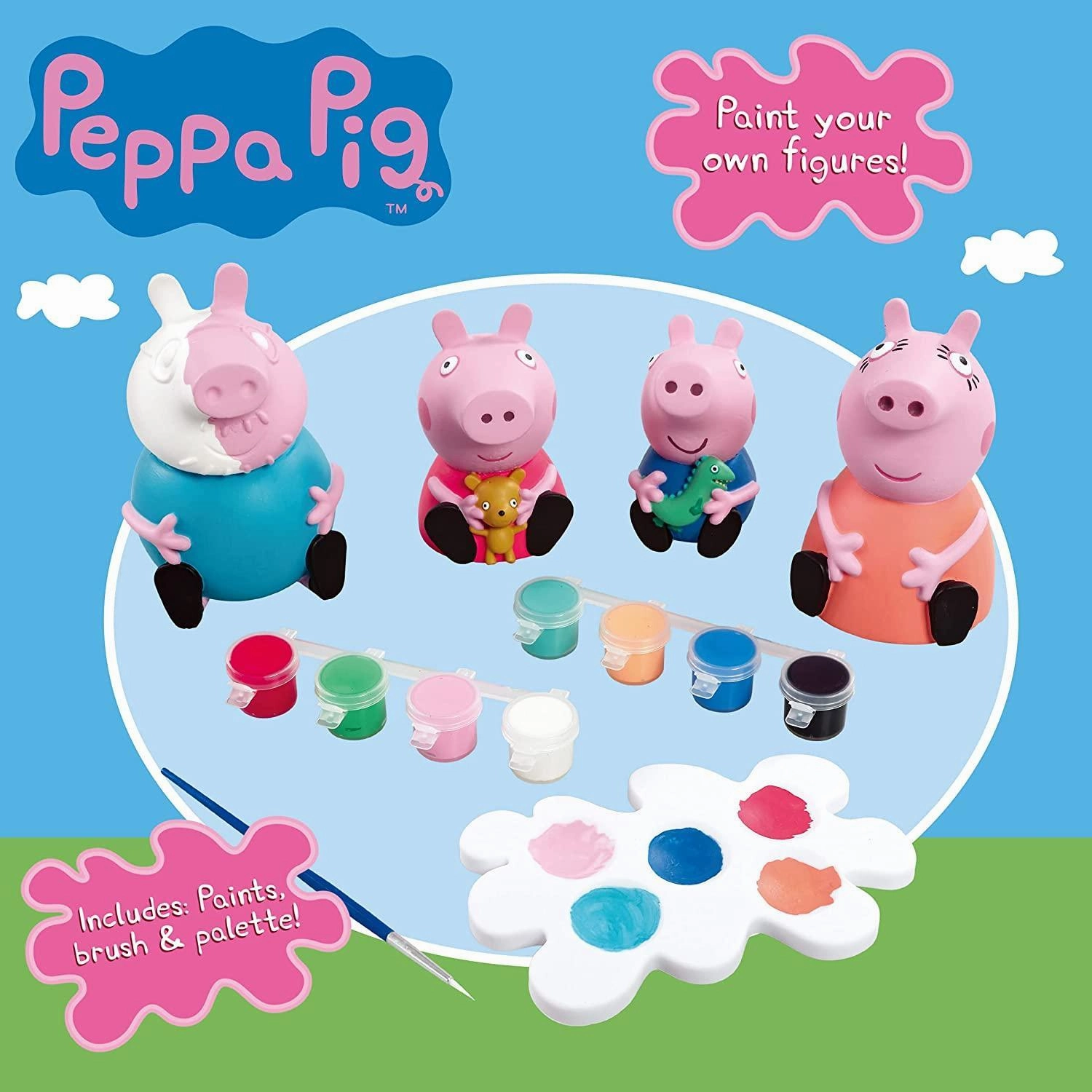 Peppa Pig Paint-Up Plaster Figure Set