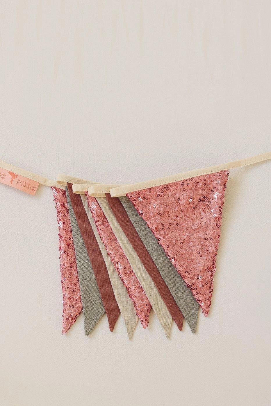 Pink and Grey Sequin Garland
