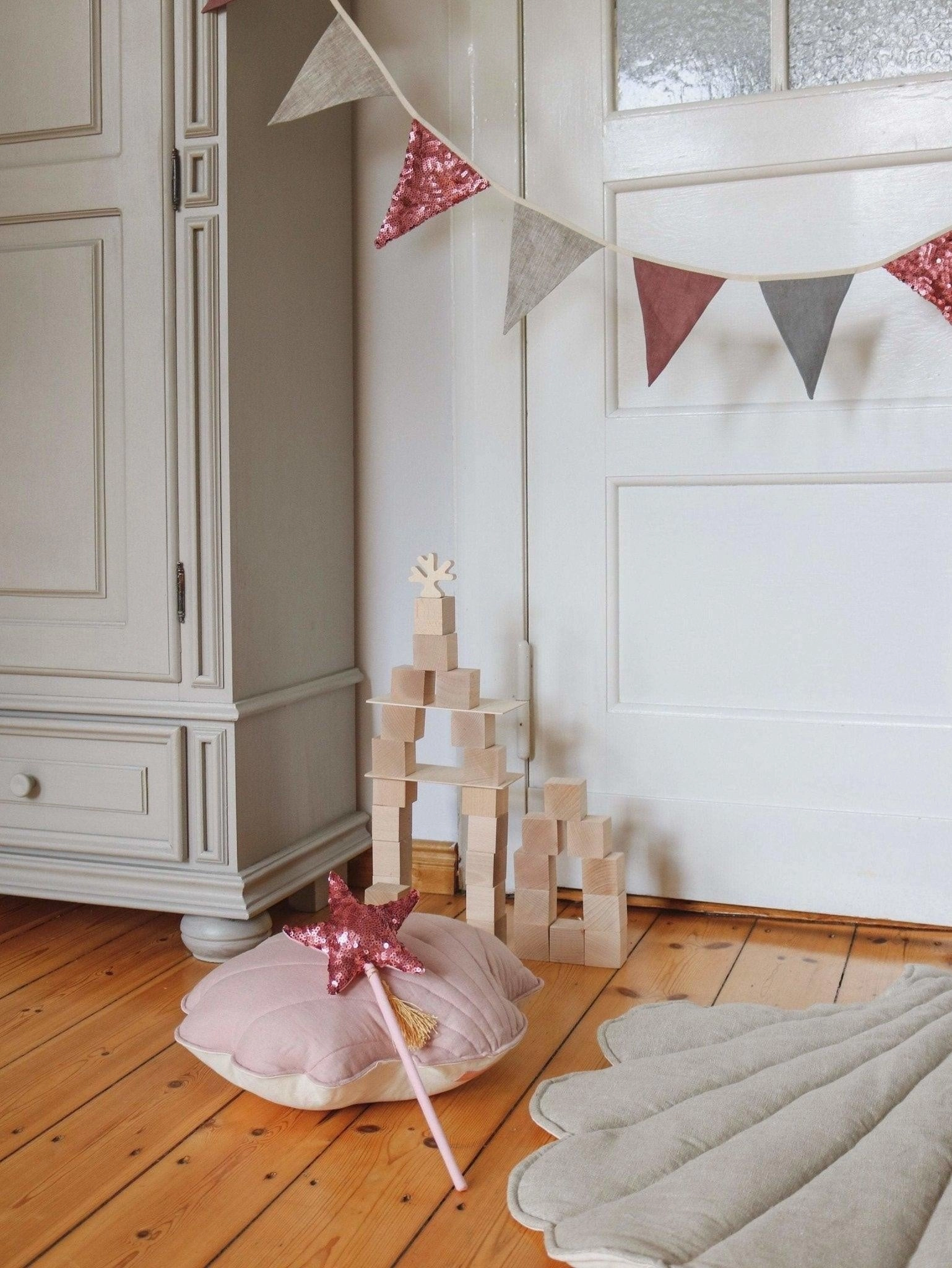 Pink and Grey Sequin Garland