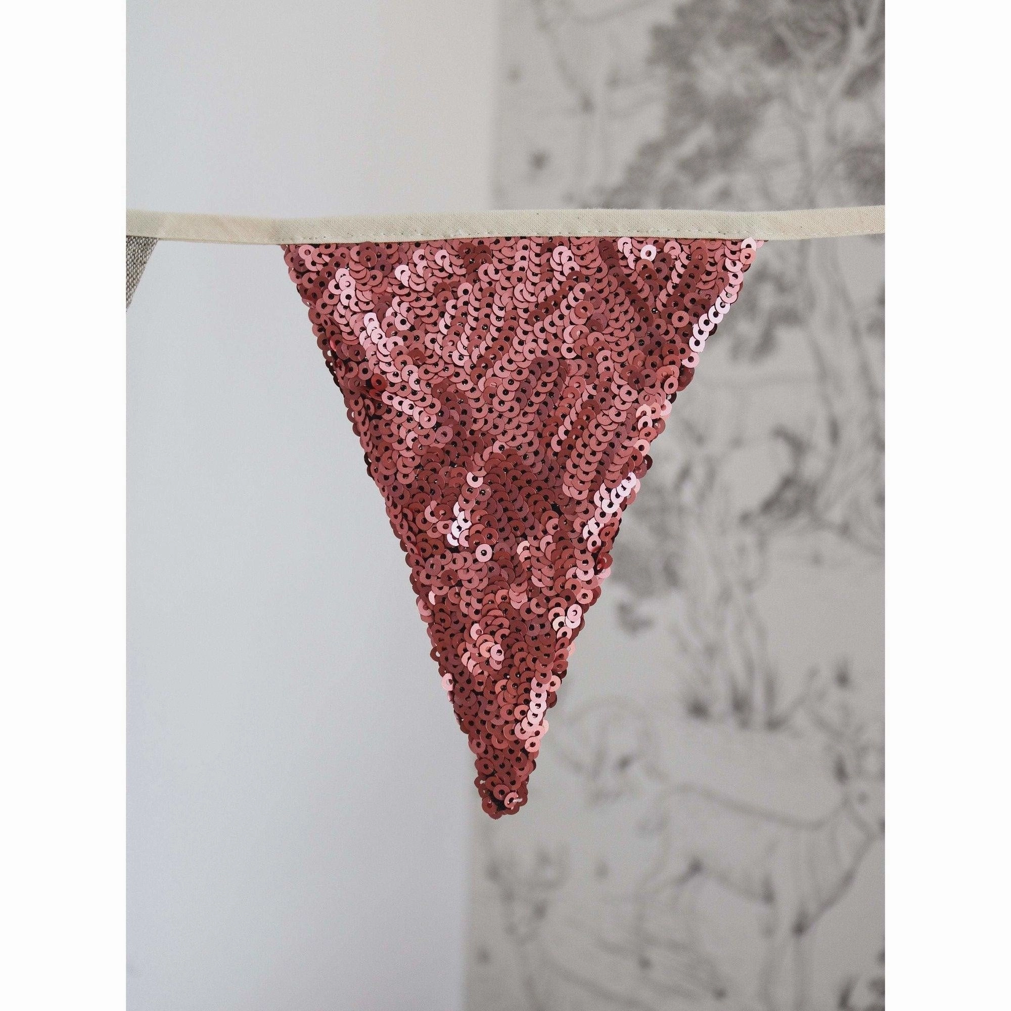 Pink and Grey Sequin Garland