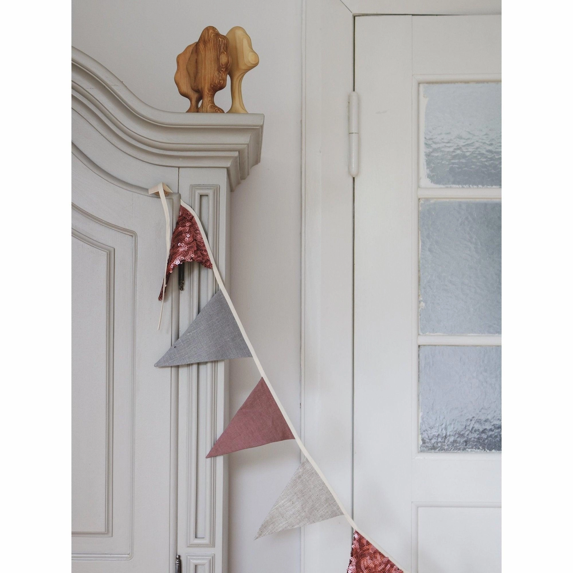 Pink and Grey Sequin Garland