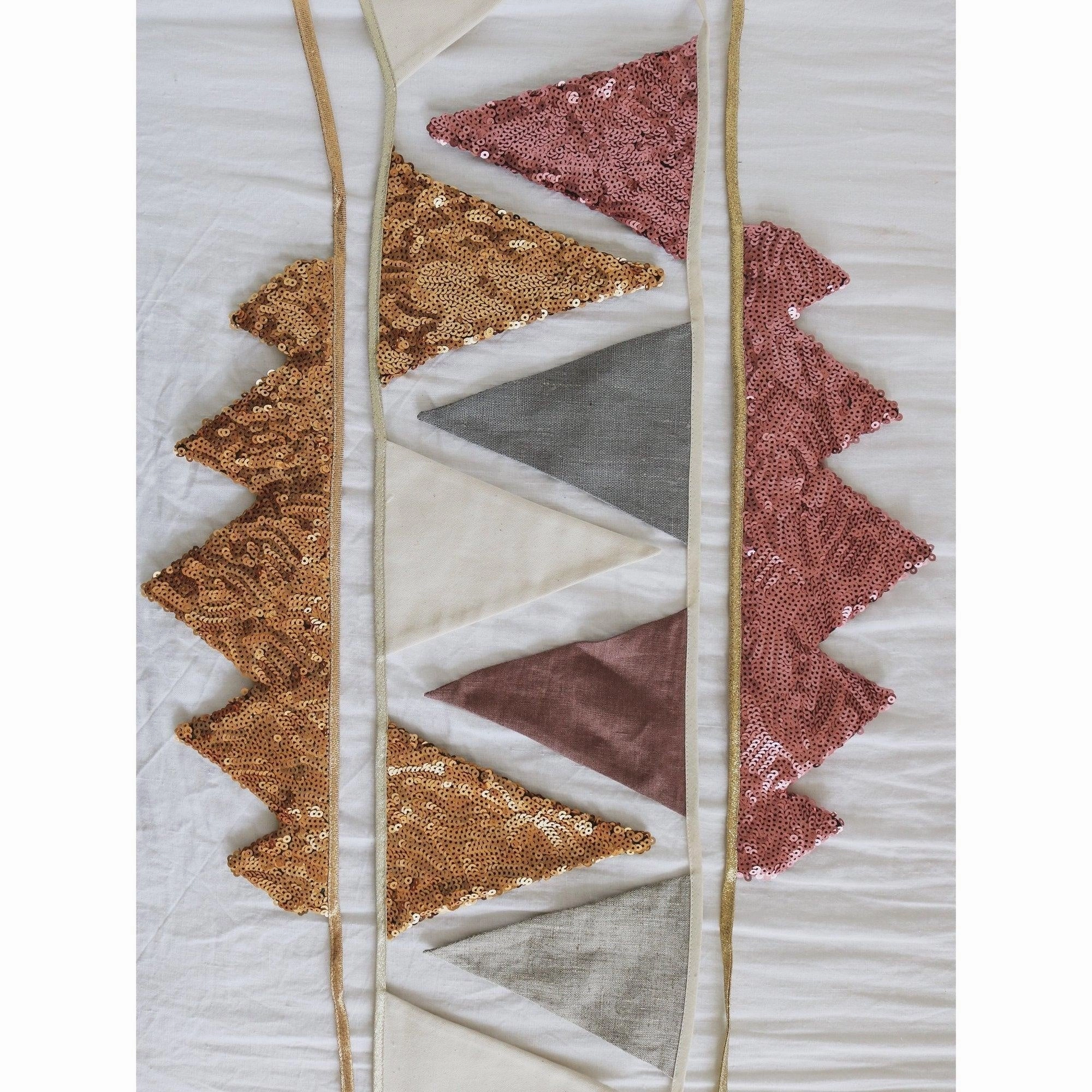 Pink and Grey Sequin Garland