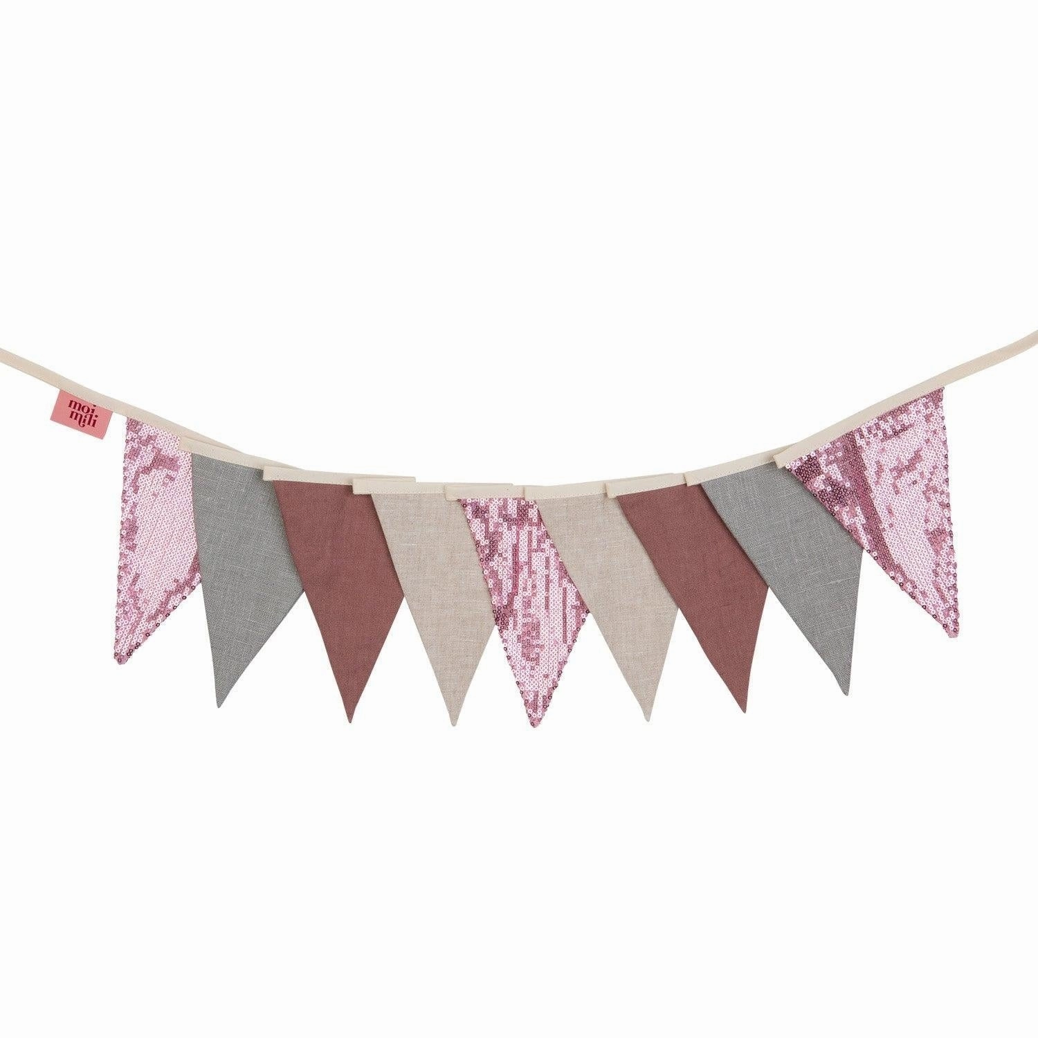 Pink and Grey Sequin Garland
