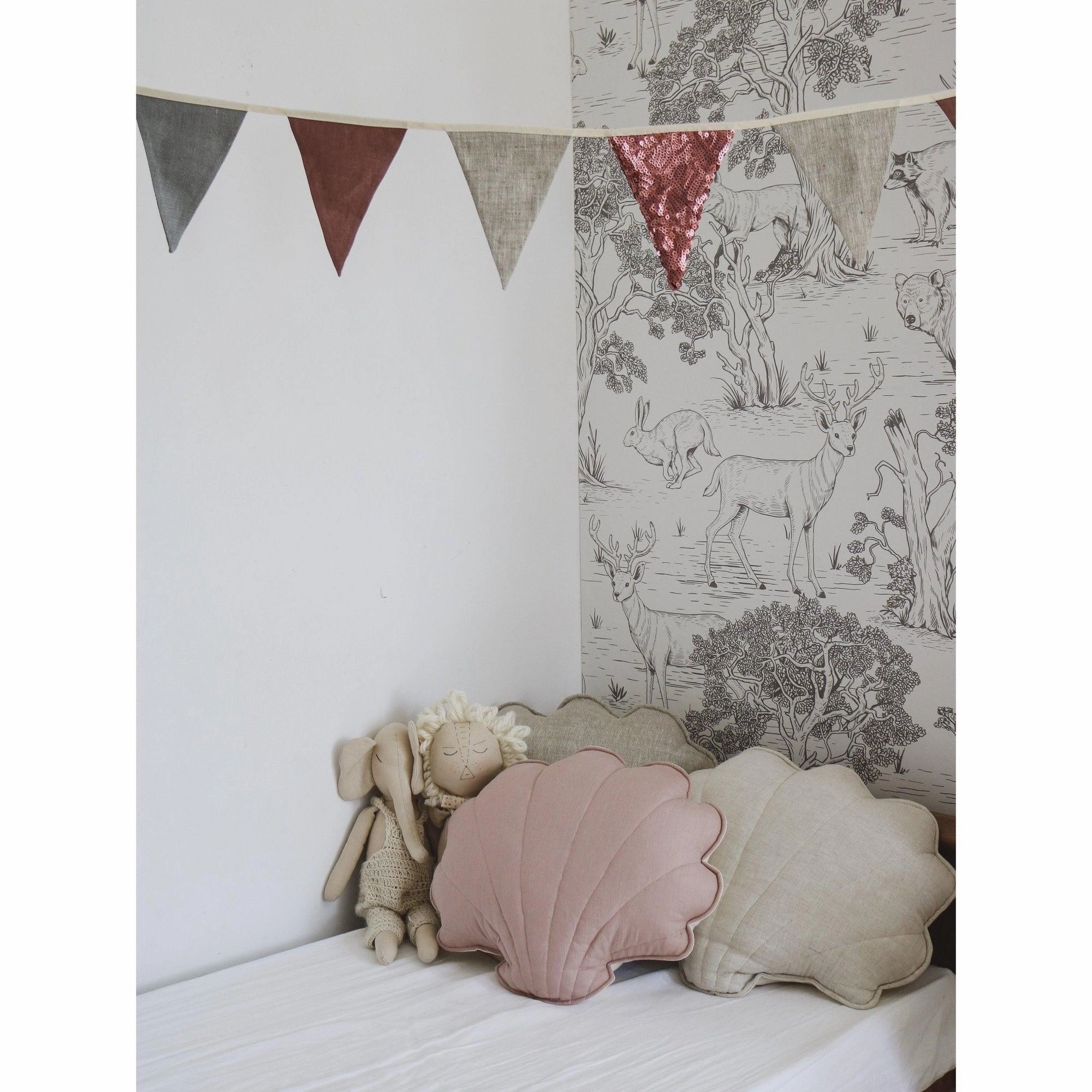 Pink and Grey Sequin Garland