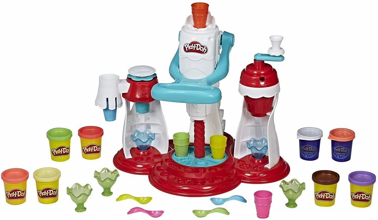 Play-Doh Kitchen Creations Ultimate Swirl Ice Cream Maker Play Food Set with 8 Non-Toxic Colours