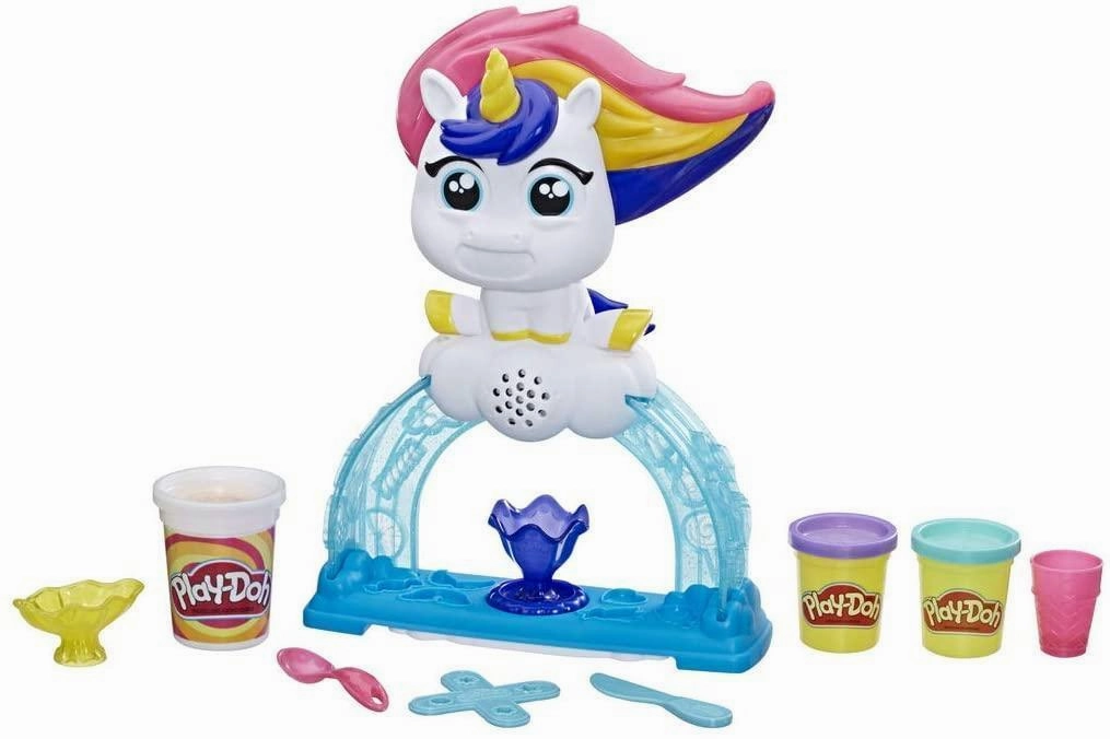 Play-Doh Tootie The Unicorn Ice Cream Set with 3 Non-Toxic Colors