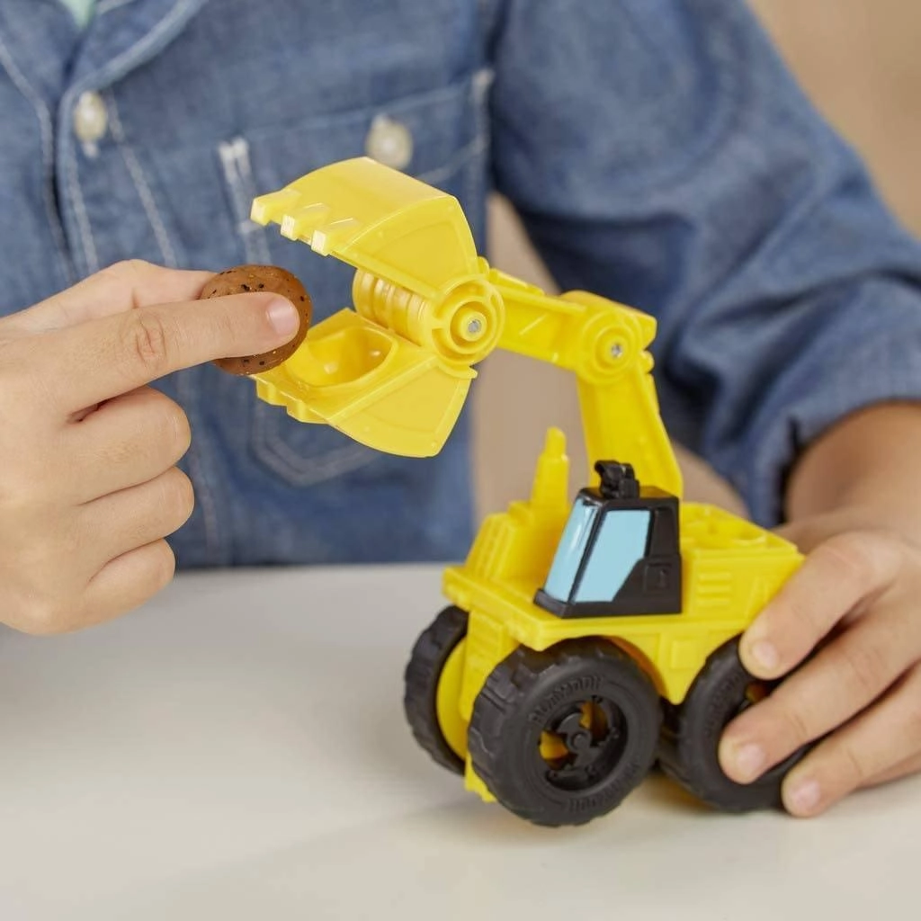 PLAY-DOH Wheels Excavator and Loader Toy Construction Trucks