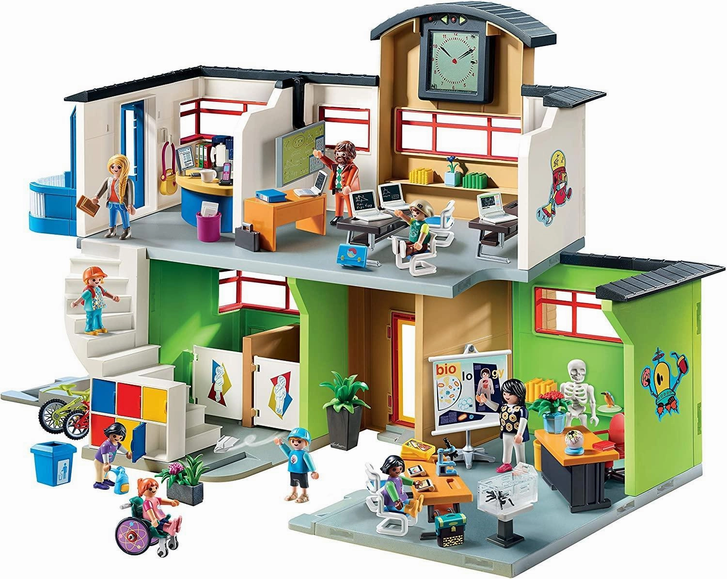 Playmobil City Life 9453 Furnished School Building Playset