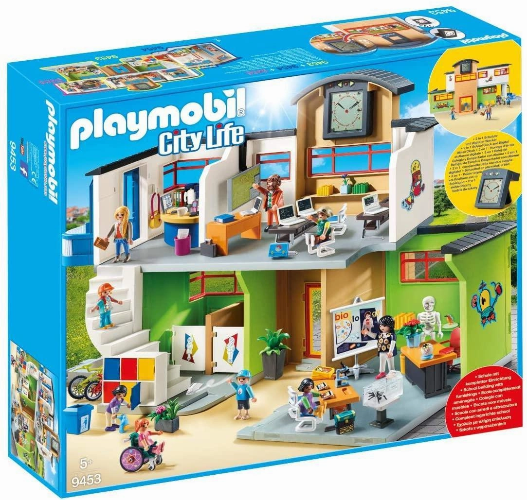 Playmobil City Life 9453 Furnished School Building Playset
