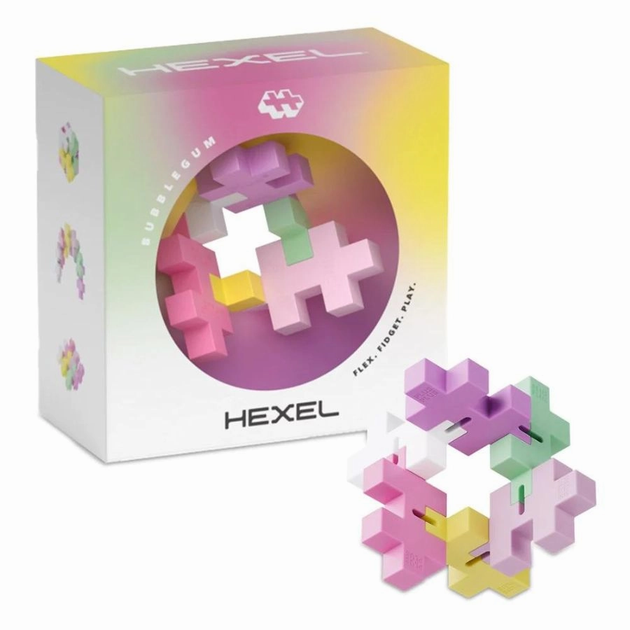 Plus-Plus - HEXEL Fidget Toy Bubblegum