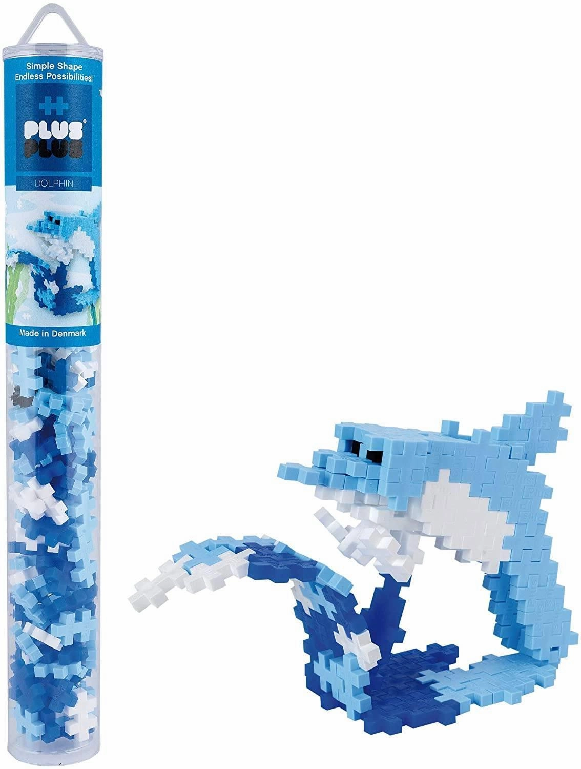 PLUS-PLUS Building Blocks Tube 100 Assorted Pieces