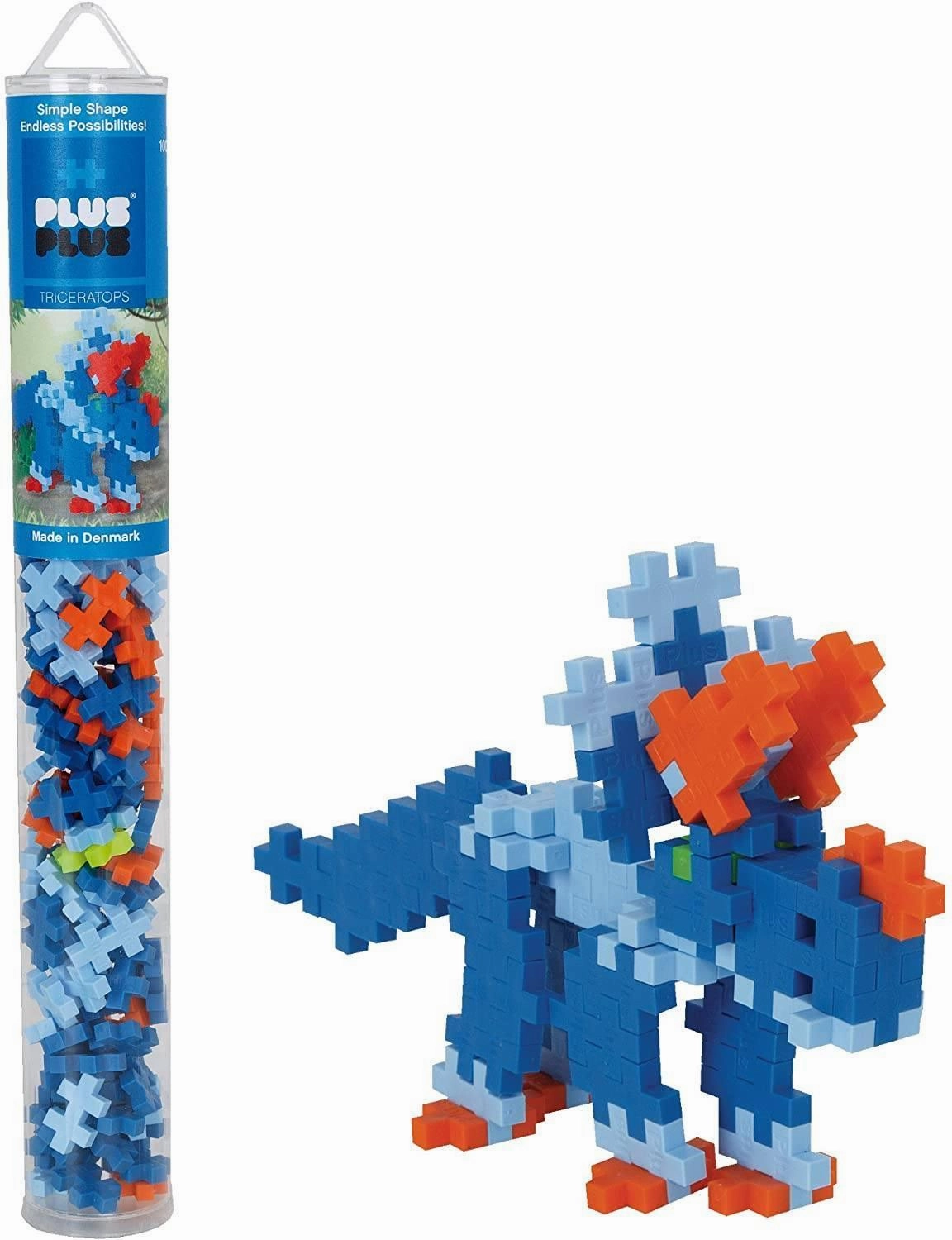 PLUS-PLUS Building Blocks Tube 100 Assorted Pieces