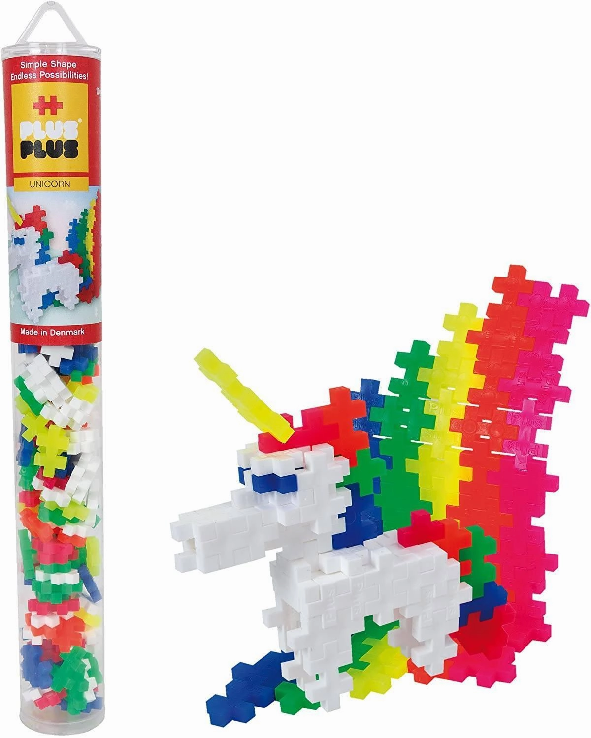 PLUS-PLUS Building Blocks Tube 100 Assorted Pieces