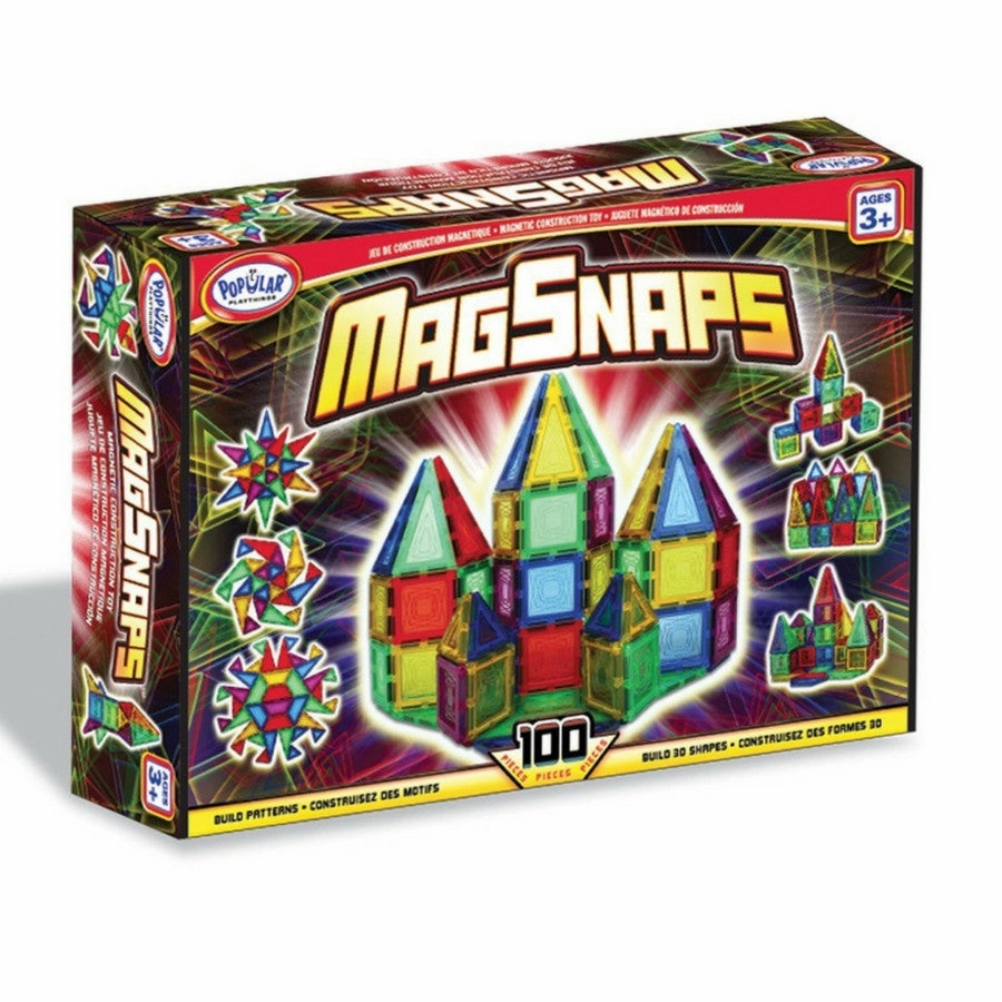 Popular Playthings - MagSnaps 100 Piece Magnetic Tile