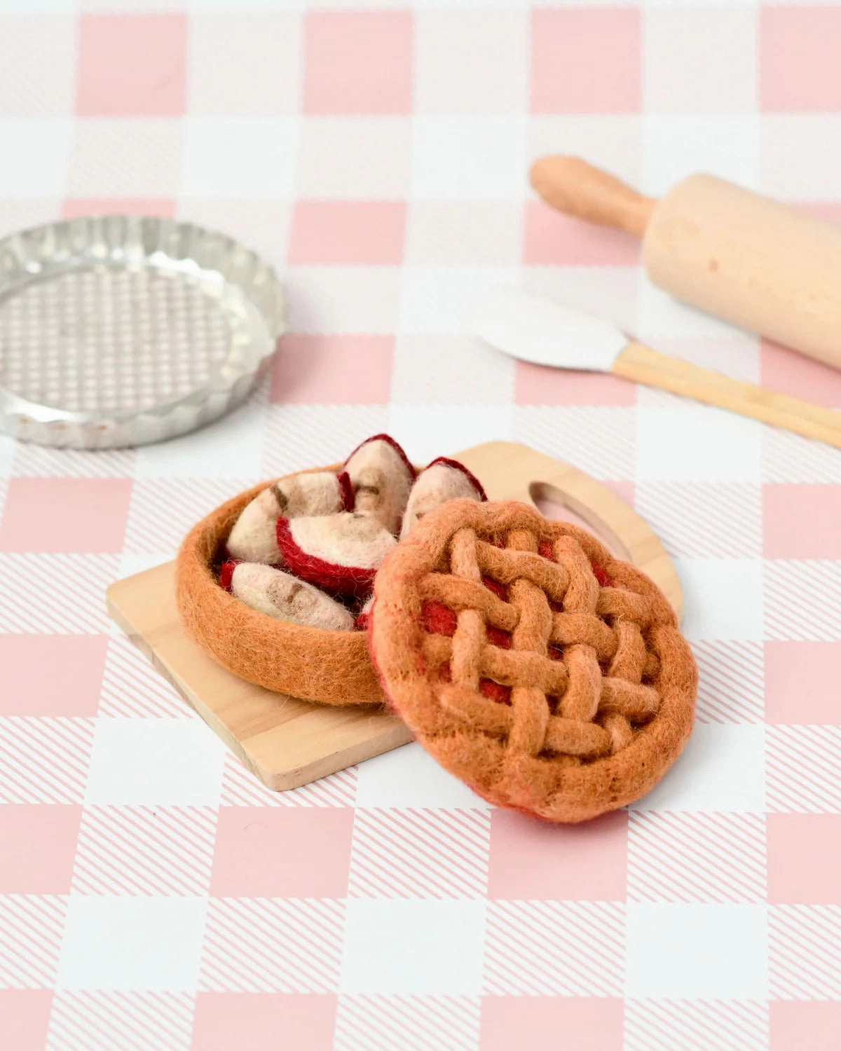 Pre-Order Felt Apple Pie Play Food Set (Ships in late June)