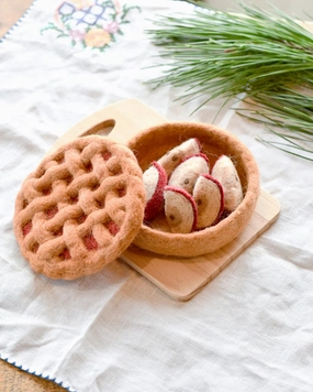 Pre-Order Felt Apple Pie Play Food Set (Ships in late June)