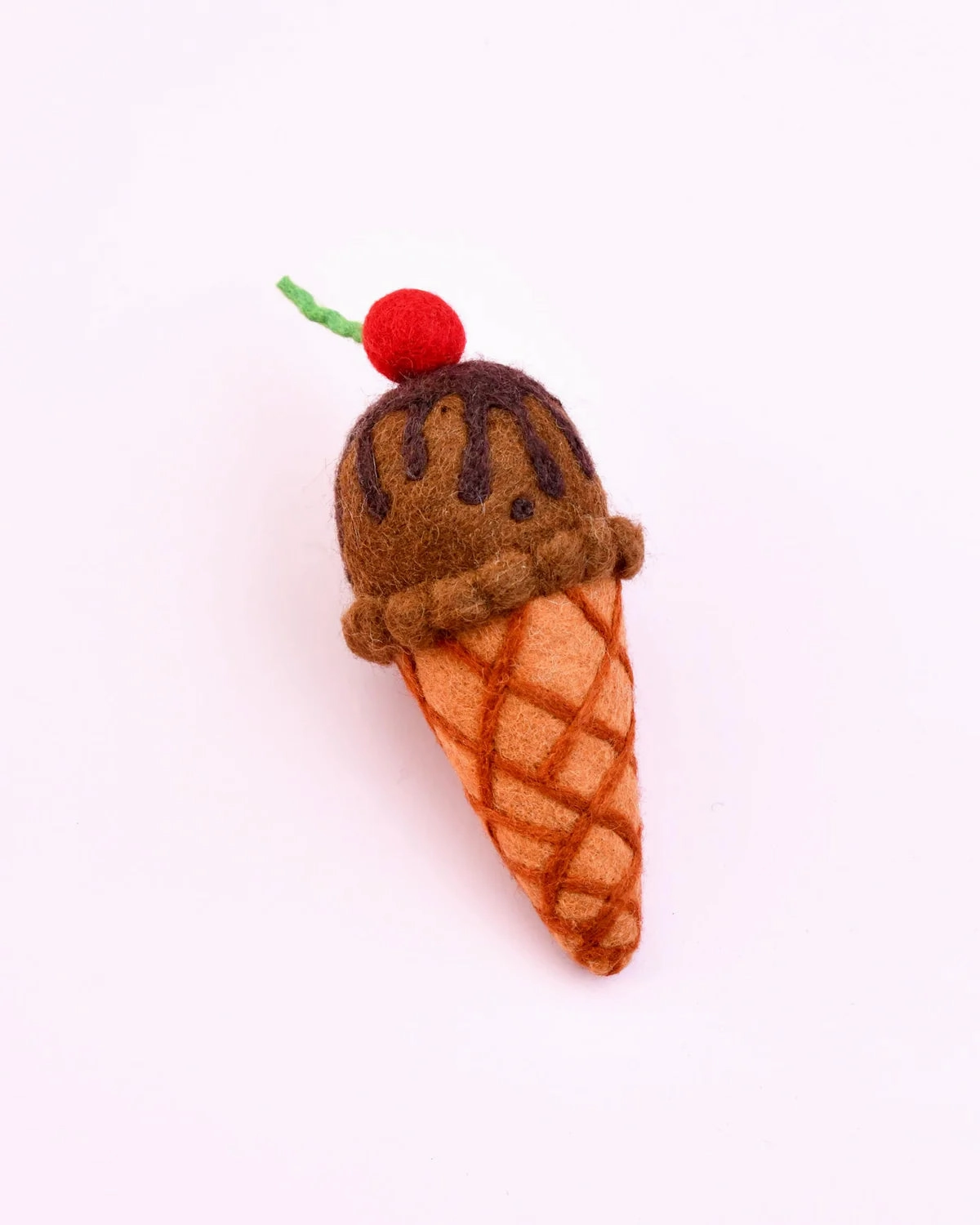 Pre-Order Felt Double Chocolate Ice Cream with Cherry (Ships in late June)