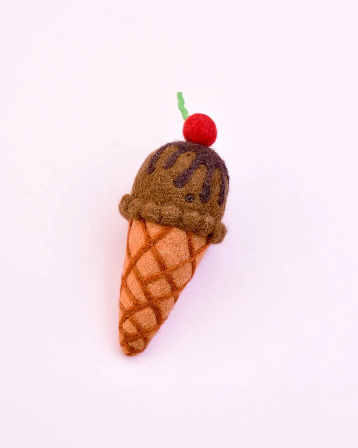 Pre-Order Felt Double Chocolate Ice Cream with Cherry (Ships in late June)