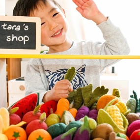 Pre-Order Felt Fruits and Vegetables, Set B, 11 pcs (Ships in mid-to-late-June)