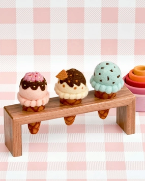 Pre-Order Felt Ice Cream Cone Holder (Ships in late June)
