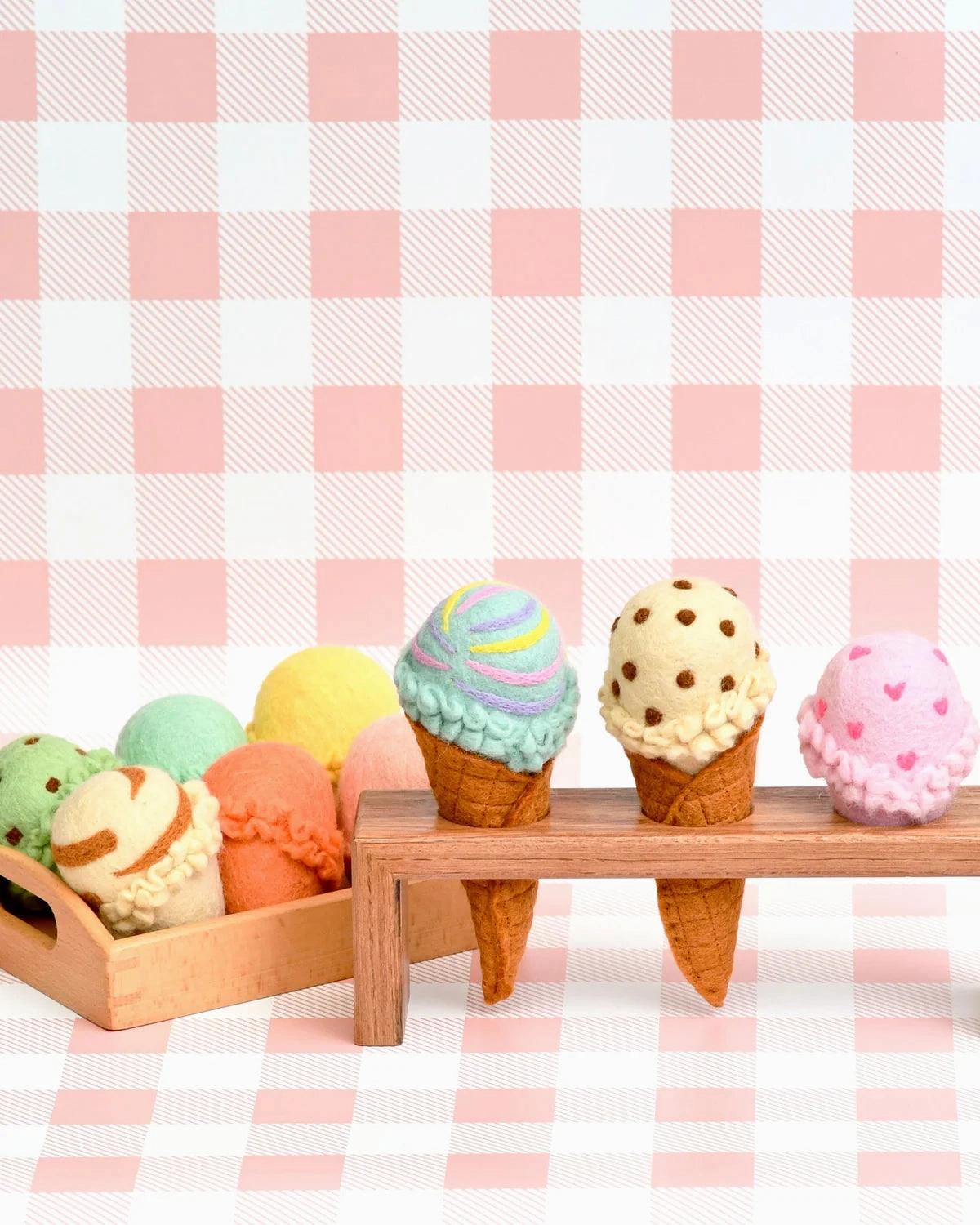 Pre-Order Felt Ice Cream Cone Holder (Ships in late June)