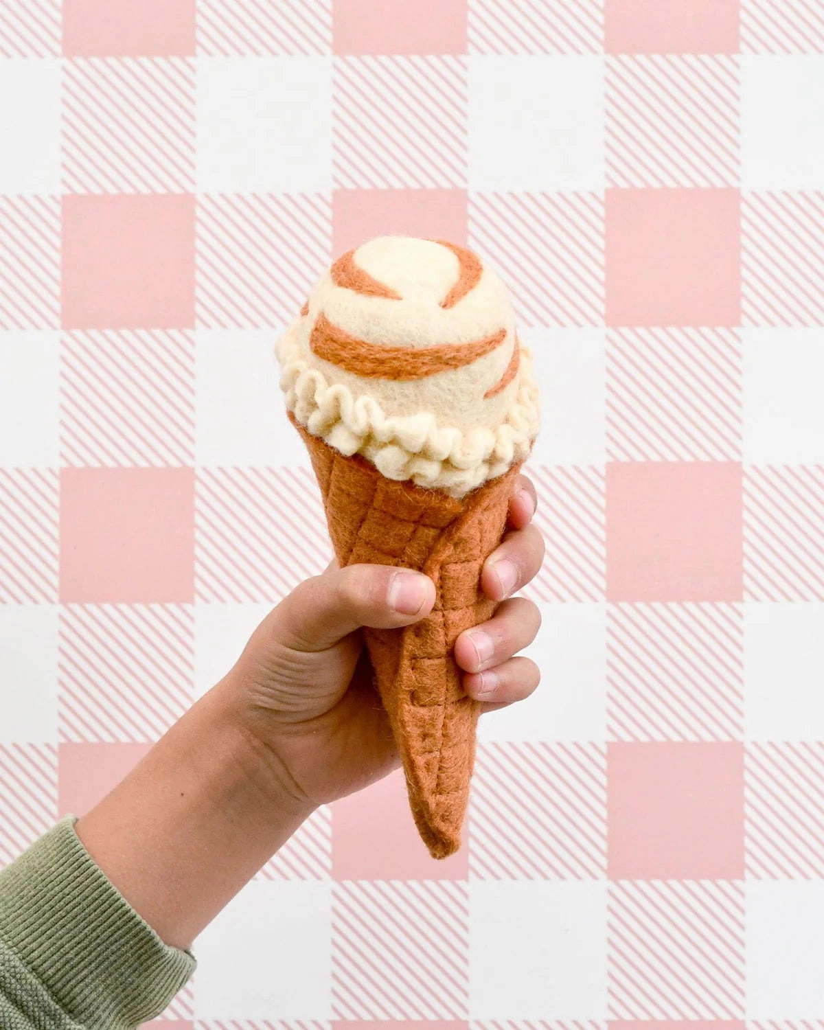 Pre-Order Felt Ice Cream Set, Waffle Cones and 9 Ice Cream Scoops (Ships in late June)