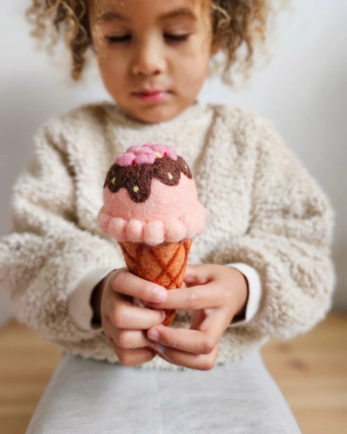 Pre-Order Felt Strawberry Sorbet Ice Cream (Ships in late June)