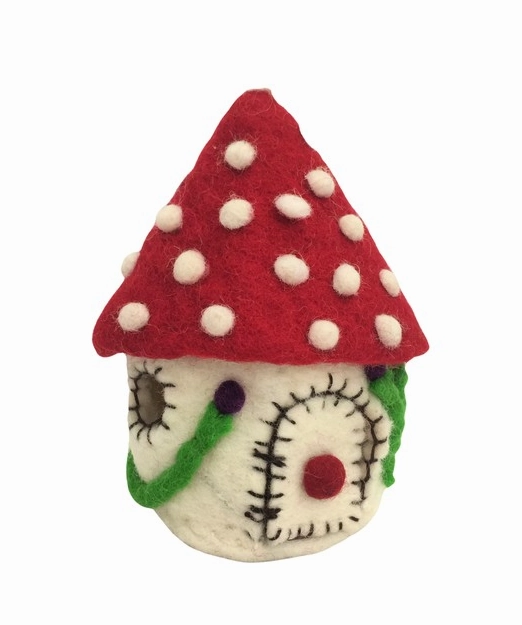Pre-Order Felt Toadstool Spirit Tiny Home (Ships around end of June)