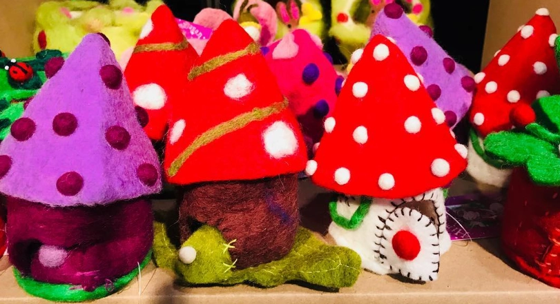 Pre-Order Felt Toadstool Spirit Tiny Home (Ships around end of June)