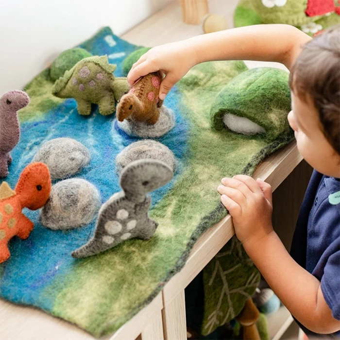 Pre-Order Papoose  Dinosaurs Natural, Set of 5 (Ships in late June/early July)