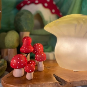 Pre-Order Papoose Wooden Mushrooms, Red (Ships in late June/early July)