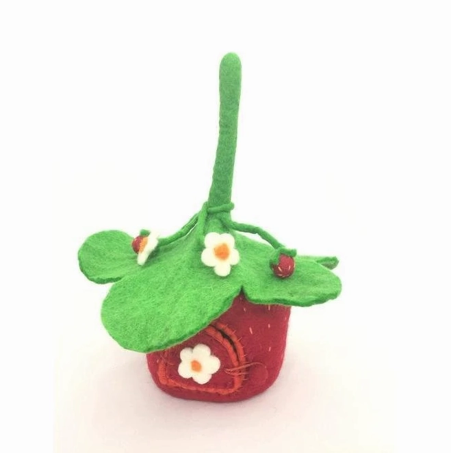 Pre-Order Strawberry Buttercup Fairy Felt Home (Ships around end of June)