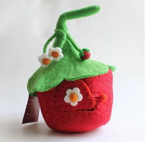 Pre-Order Strawberry Buttercup Fairy Felt Home (Ships around end of June)