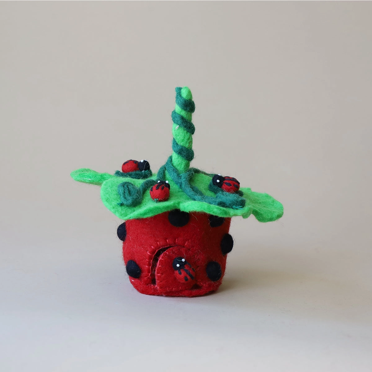 Pre-Order Tiny Felt Red Ladybird Home (Ships around end of June)