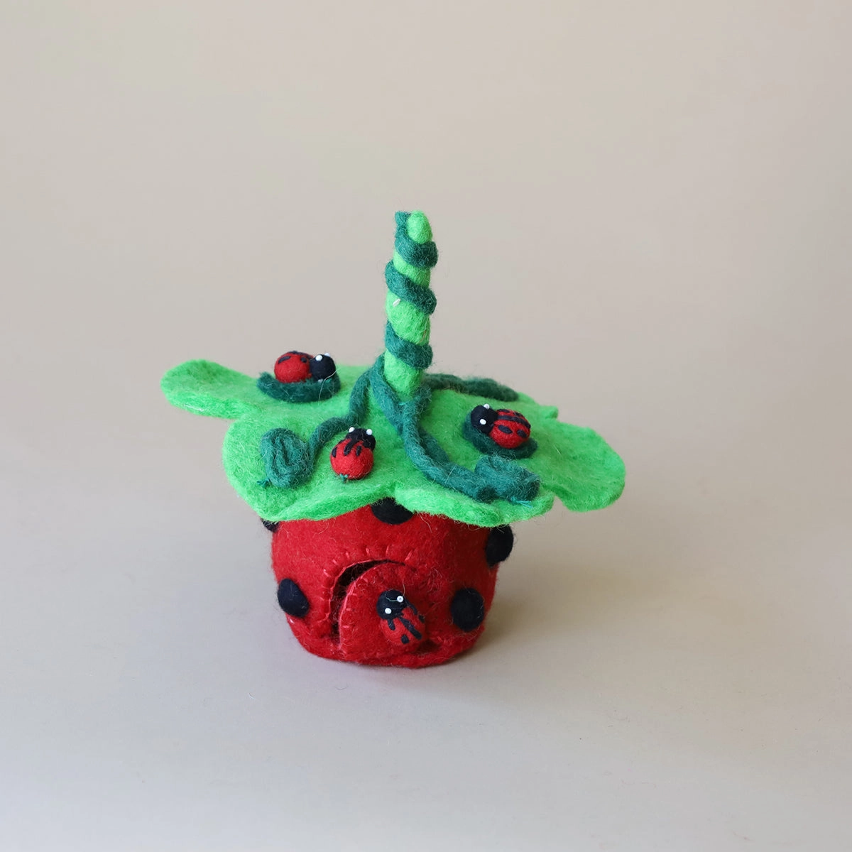 Pre-Order Tiny Felt Red Ladybird Home (Ships around end of June)