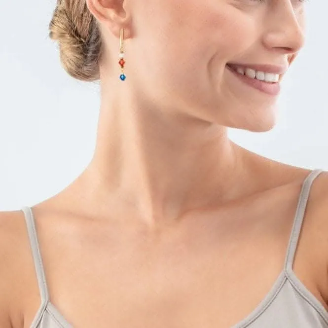 Princess Shape Mix Dopamine Multicolour Earrings 4239/21-1500 Coeur De Lion Jewellery