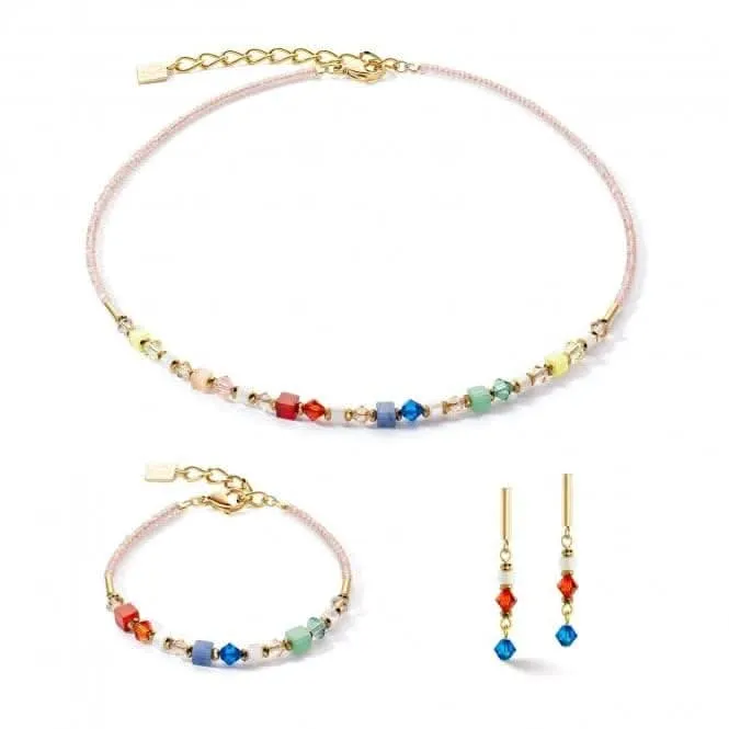 Princess Shape Mix Dopamine Multicolour Earrings 4239/21-1500 Coeur De Lion Jewellery