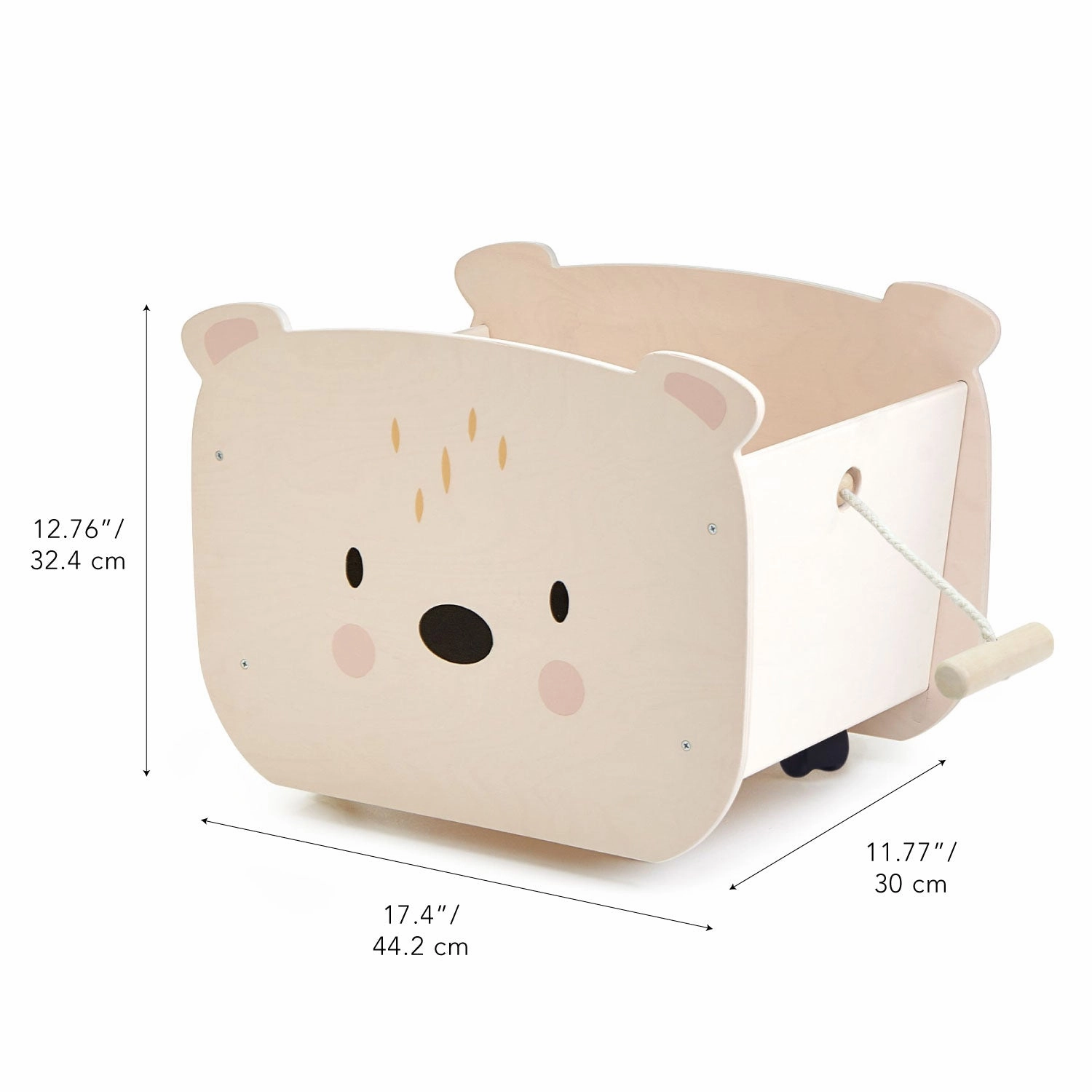 Pull Along Bear Cart and Toy Box
