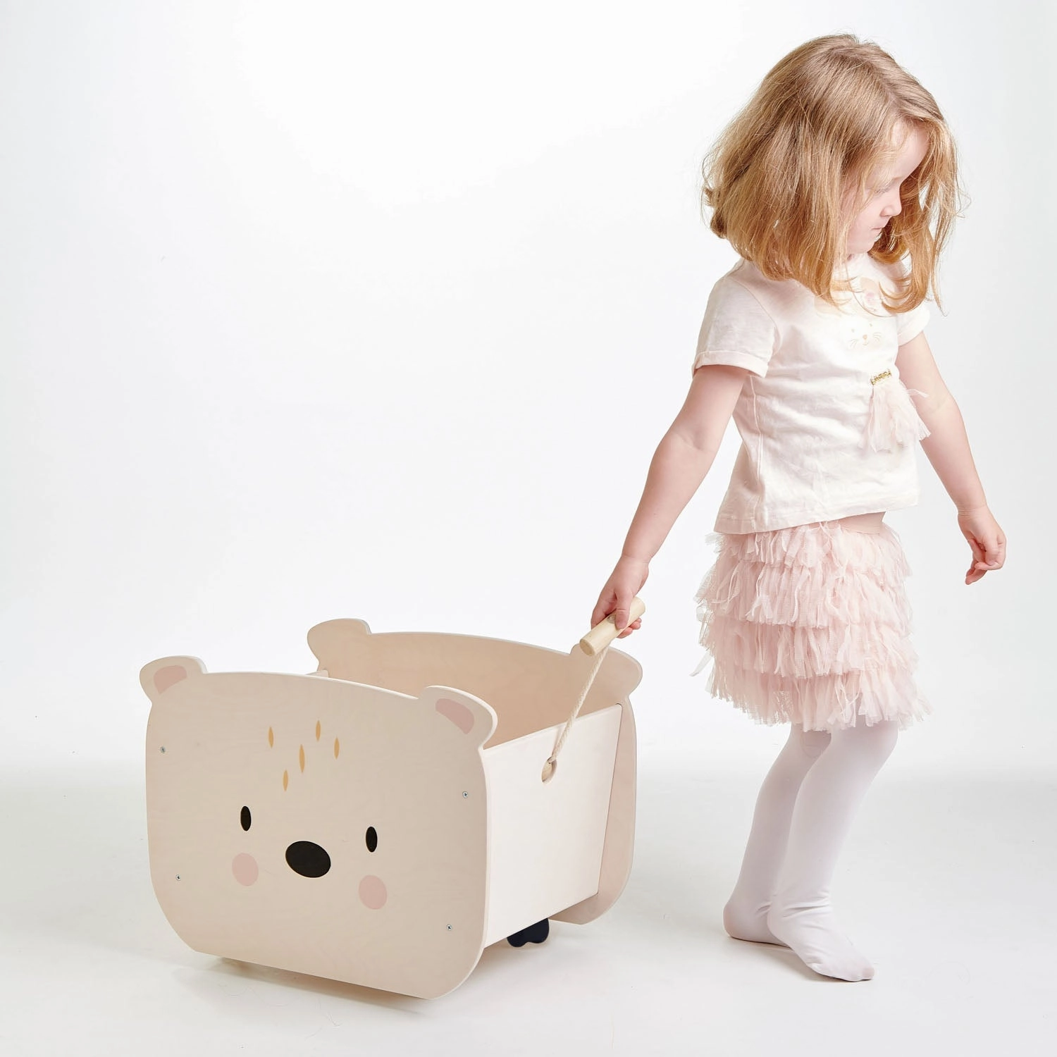 Pull Along Bear Cart and Toy Box
