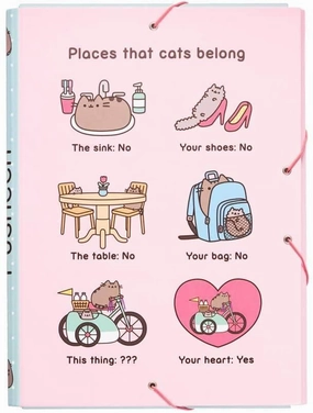 Pusheen A4 Elasticated 3-Flap Folder, Pusheen The Cat