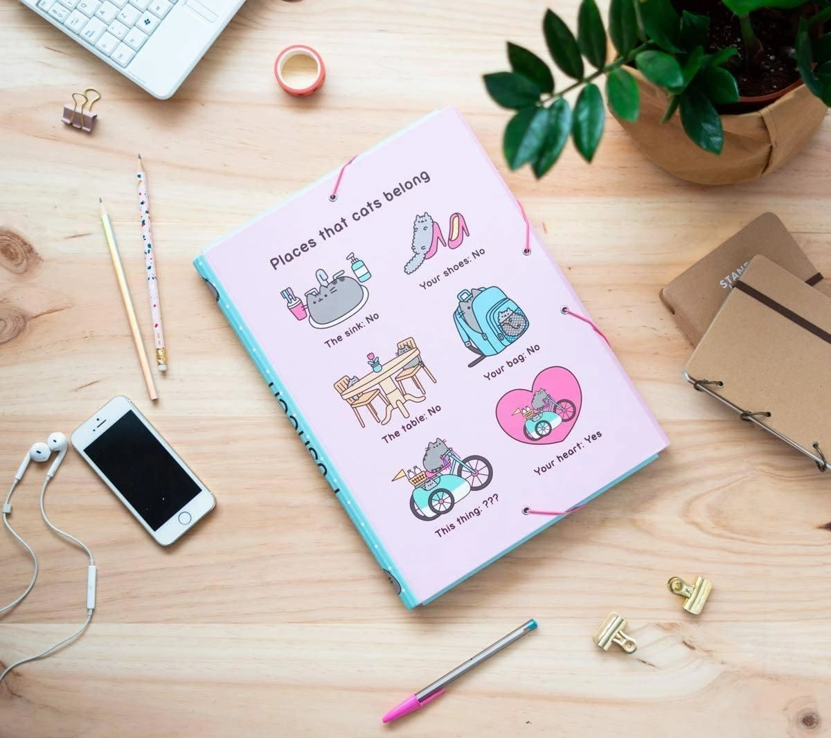 Pusheen A4 Elasticated 3-Flap Folder, Pusheen The Cat
