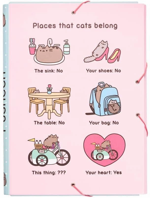 Pusheen A4 Elasticated 3-Flap Folder, Pusheen The Cat