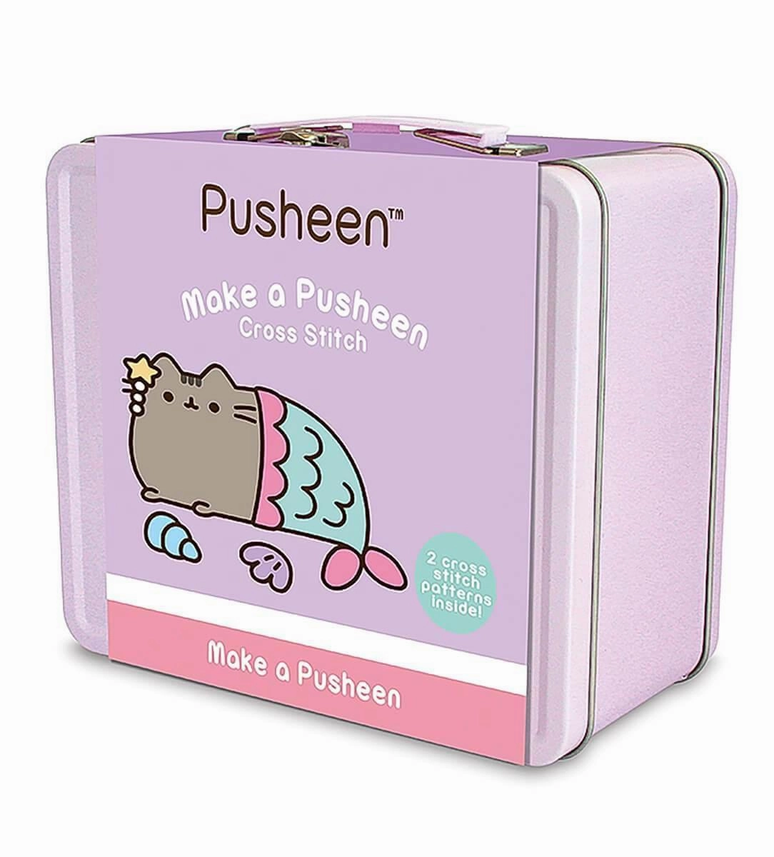 Pusheen Tin Tote Cross Stitch Kit